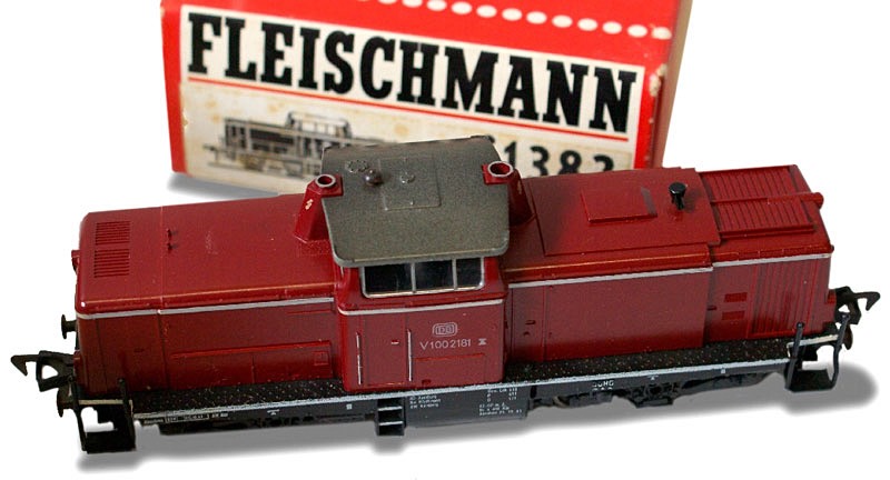 Early German HO scale model trains in original packaging