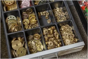 Meccano brass parts