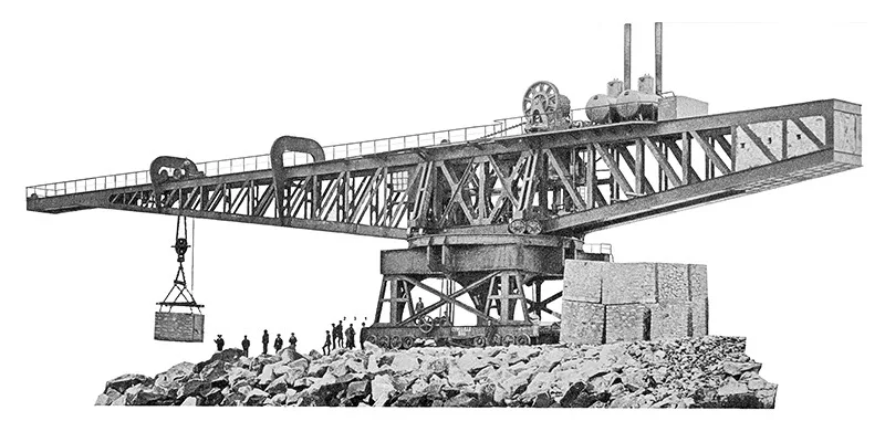 Meccano Man 3-11C Zeebrugge’s Hercules blocksetting crane