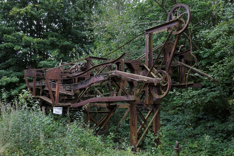 Remains of the original aerial ropeway