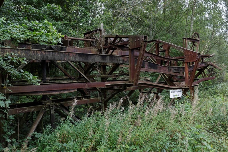 Remains of the original aerial ropeway