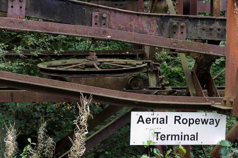 Remains of the original aerial ropeway