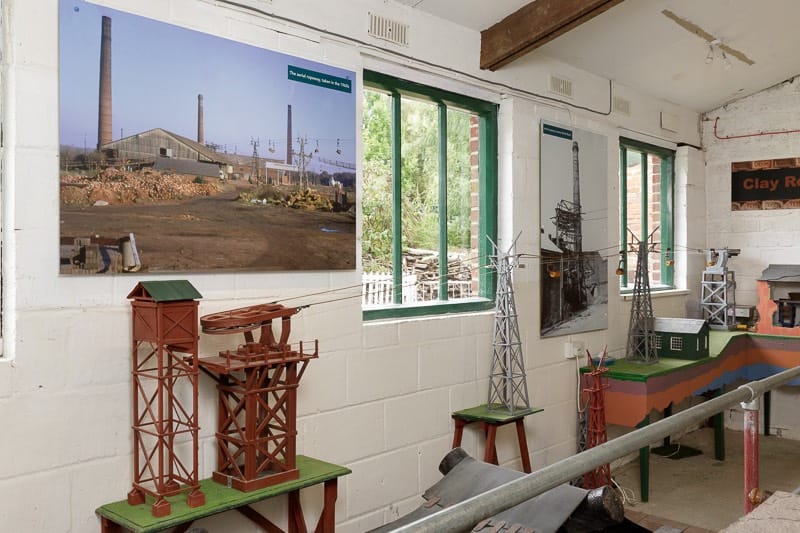 Model of aerial ropeway in the main brickworks museum