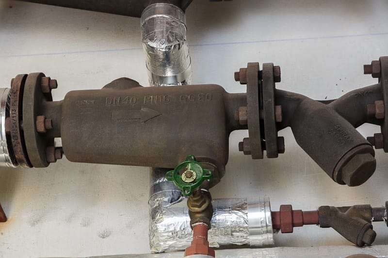 condensate trap in the boiler room at bursledon brickworks museum