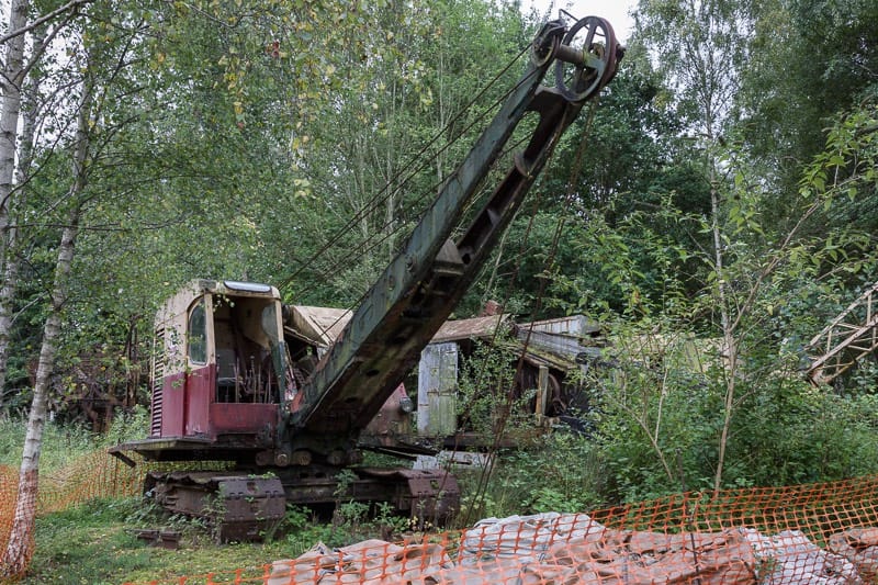 Out of commision diggers at bursledon brickworks museum