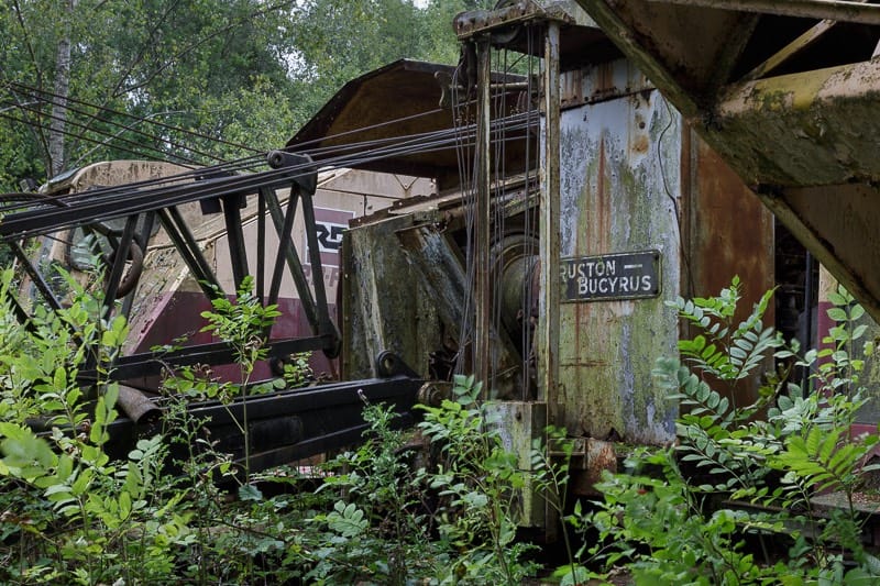 Out of commision diggers at bursledon brickworks museum