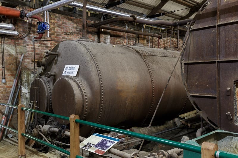 Lancashire steam boiler