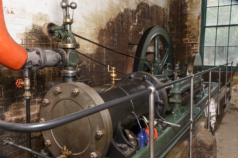 Number 1 steam engine at Bursledon Brickworks Museum.