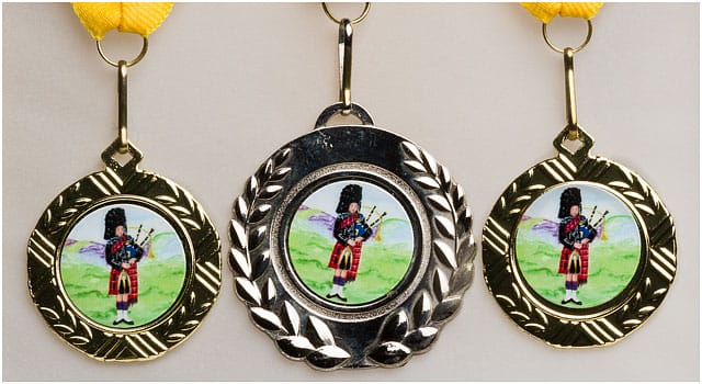 Scottish Bagpiping Award Medals