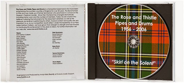 Music CD of The Rose and Thistle Pipe and Drums Band