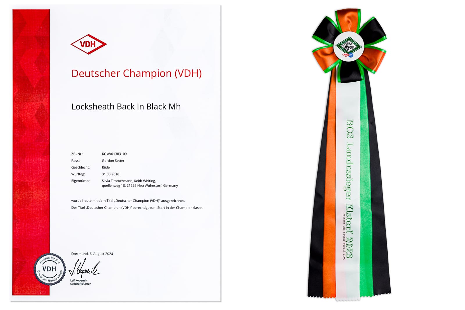 LR-German Award German kennel club award