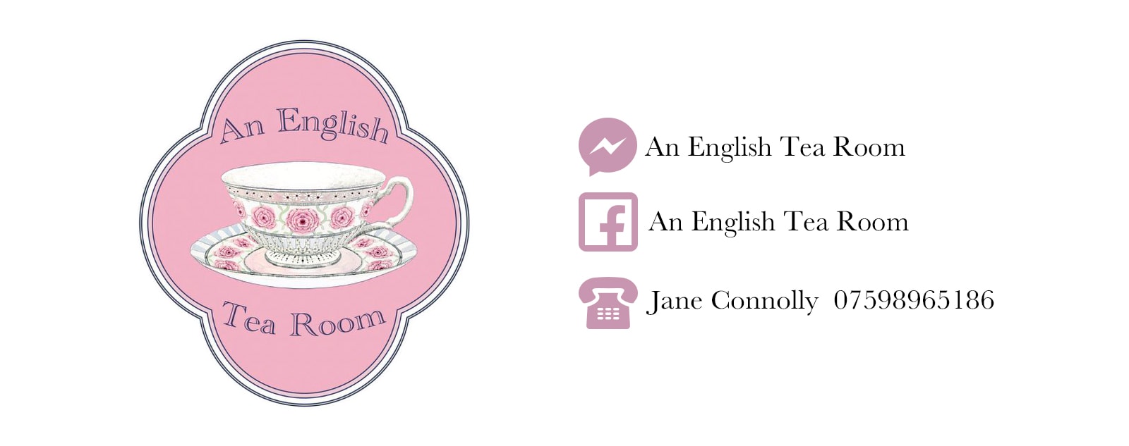 contact details for an english tea room