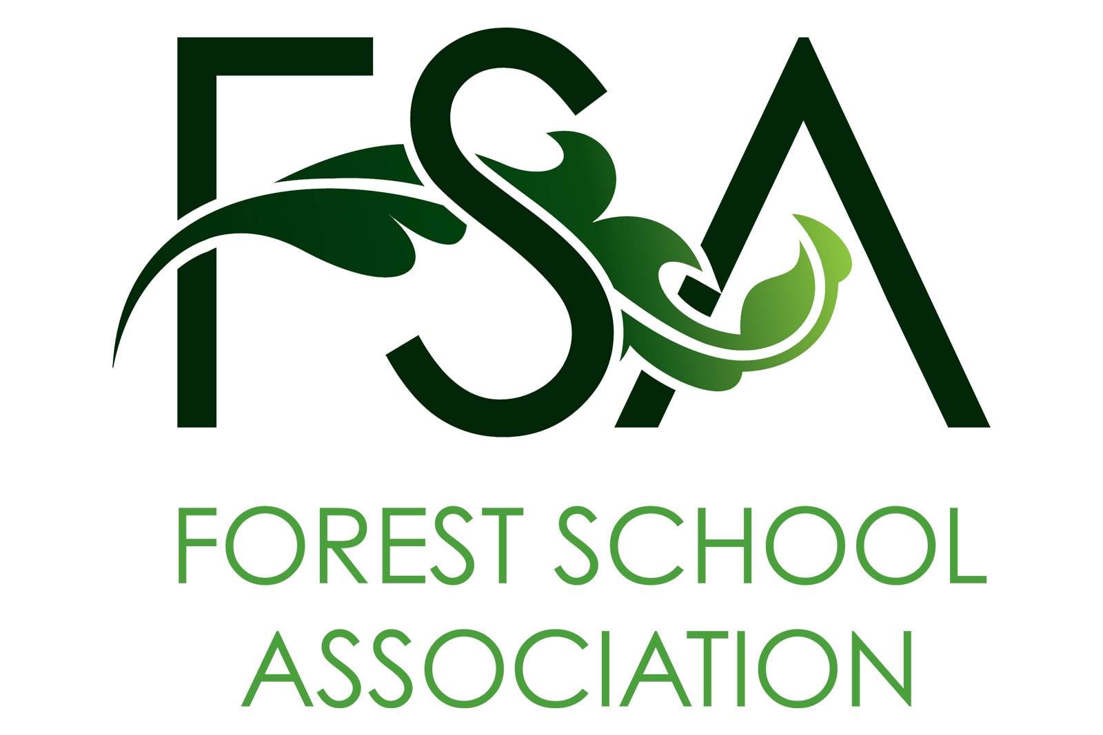 forest school association branding logo