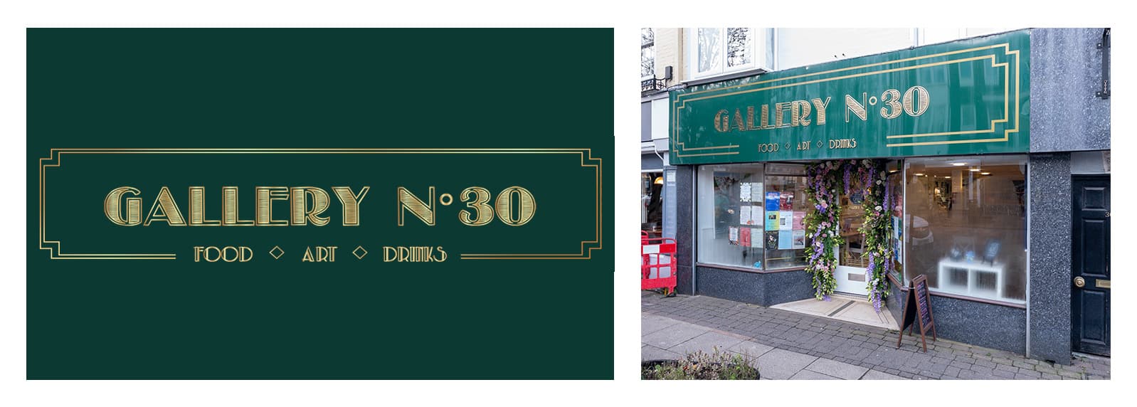 gallery 30 shop front and logo