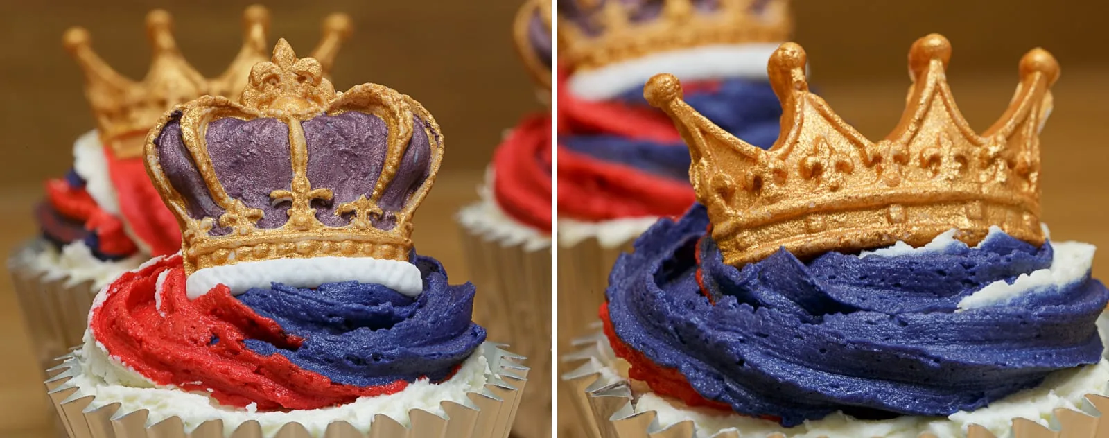 King and Queen cupcakes_SPL King and Queen decorated cupcakes