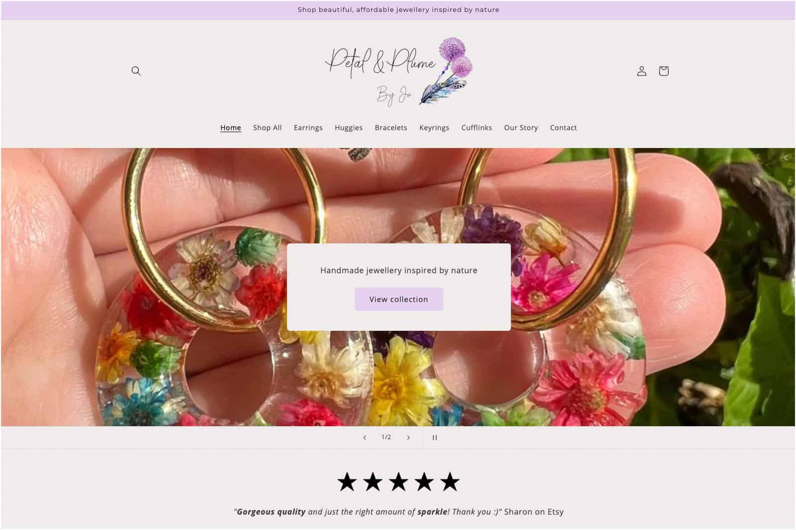 Petal and Plum website