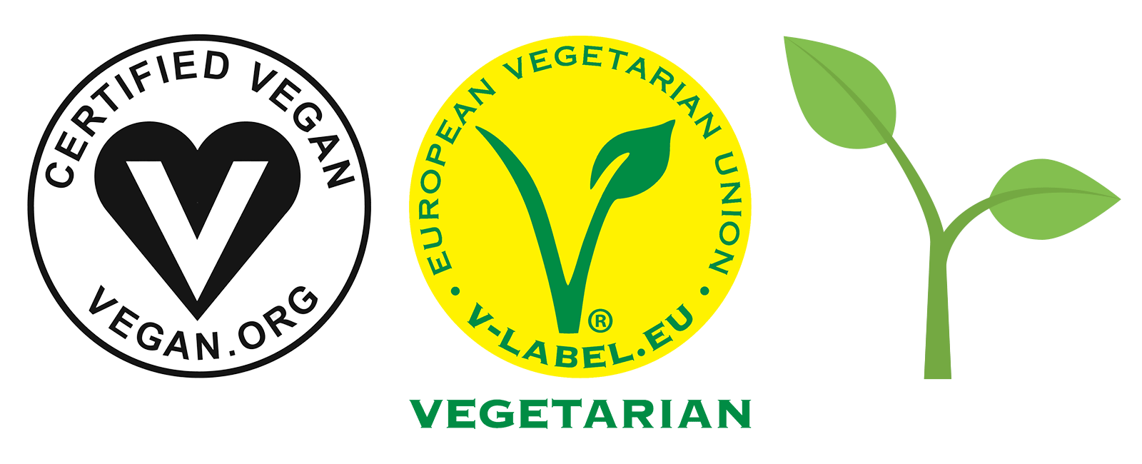 vegetarian and vegan logo representations