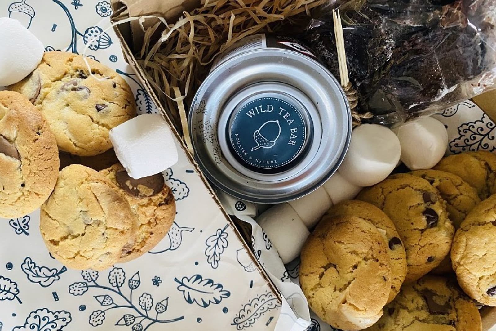 mixed box of wild tea bar brownies and cookies