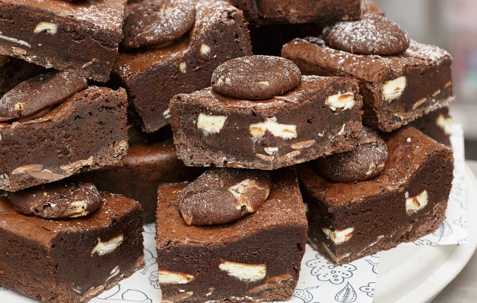 batch of cookie topped brownies batch of cookie topped brownies