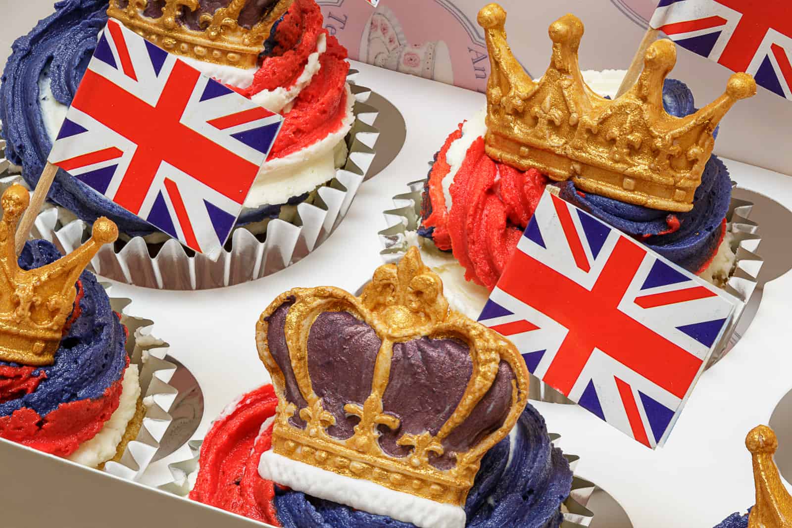 Kings Coronation themed cupcakes