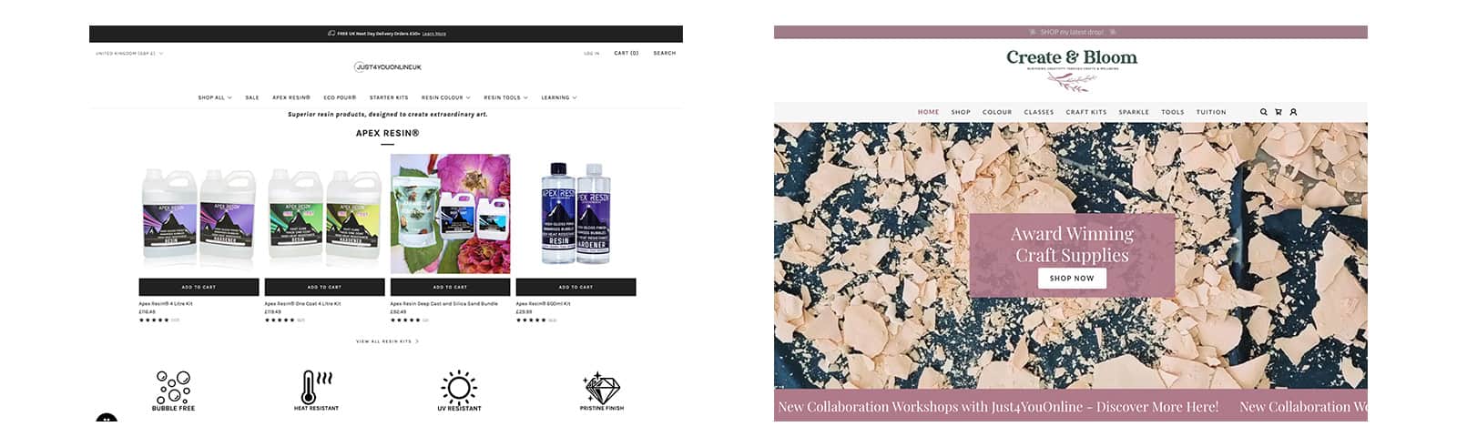just-for-you-and-create-and-bloom_SPL just 4 you uk and create and bloom websites