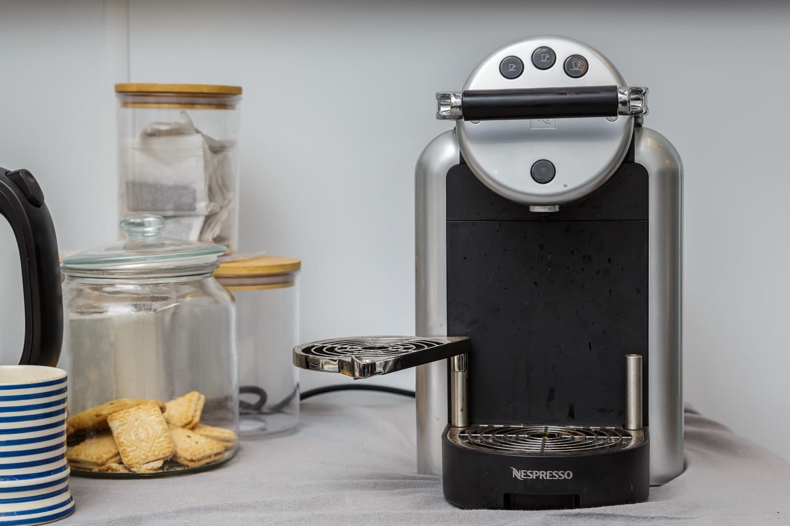 nespresso coffee machine on table