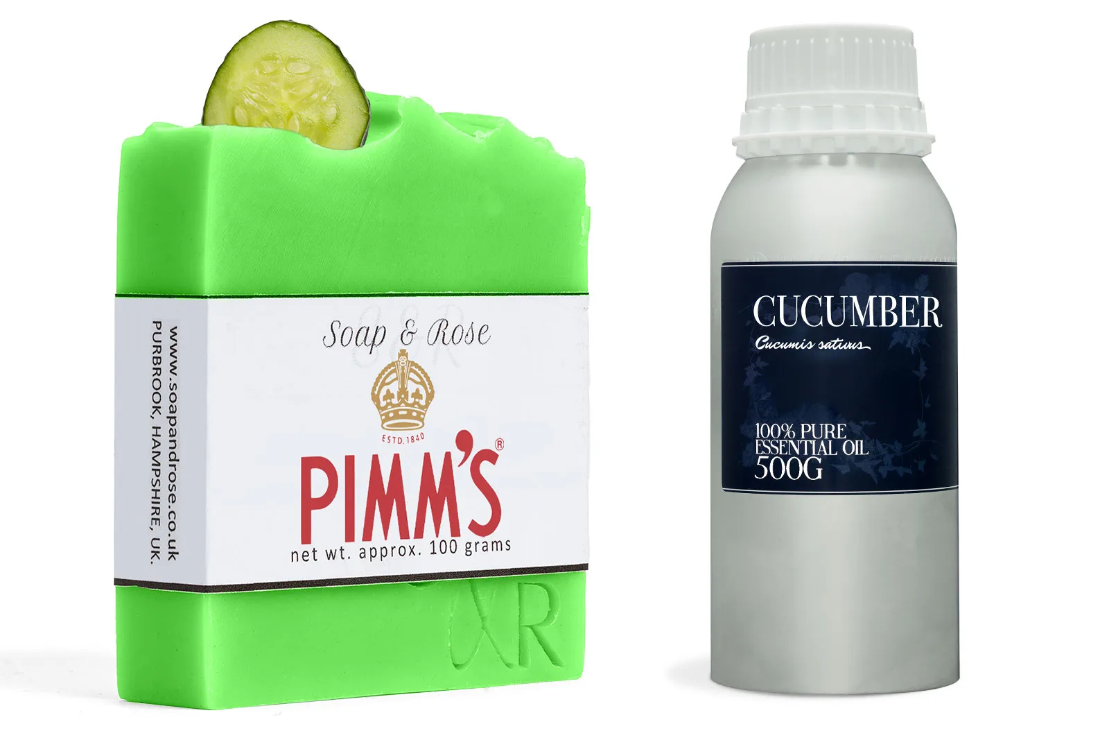 pimms-soap mockup of soap made with cucumber essential oil