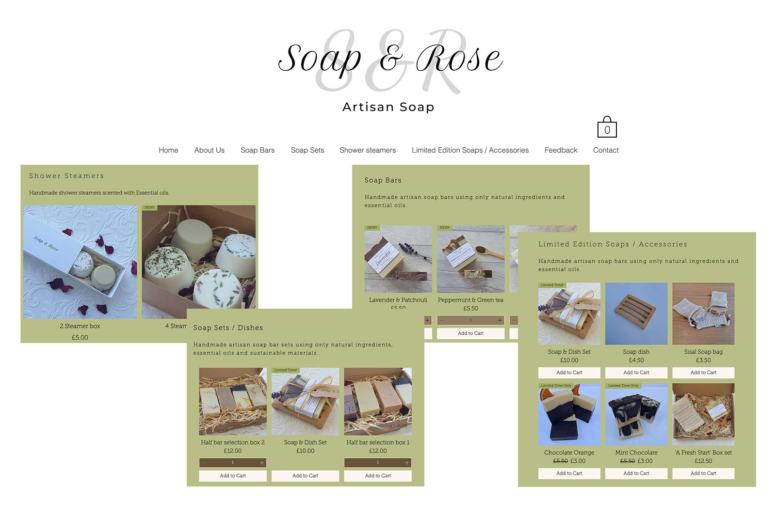 soap and rose website shop