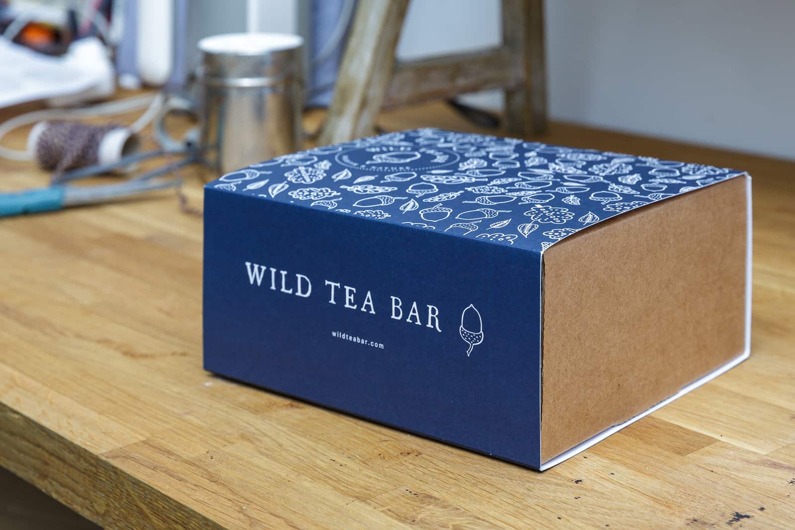 wild tea bar box of brownies with branded sleeve