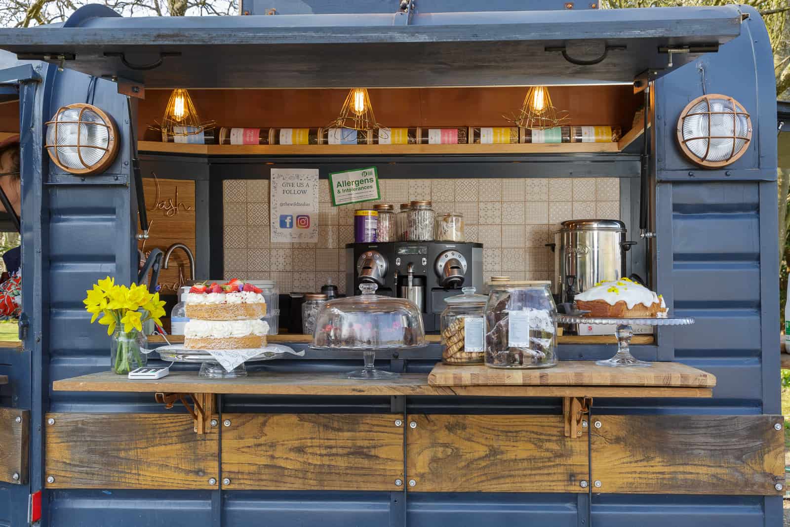wild tea bar horsebox sales counter